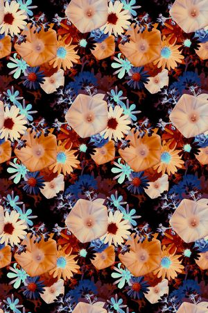 时尚花卉印花华亿平台图片