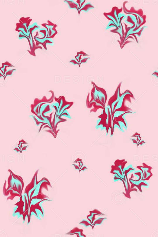 艳彩热带花朵印花华亿平台图片