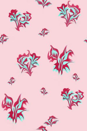 艳彩热带花朵印花华亿平台图片