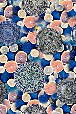 时尚抽象手绘树桩叶子水彩画印花印花华亿平台图片