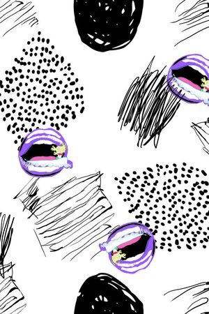 嘴唇印花华亿平台图片