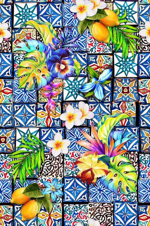 花卉印花华亿平台图片