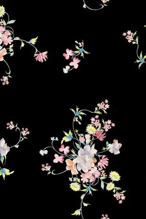 手绘水彩时尚花卉印花华亿平台图片