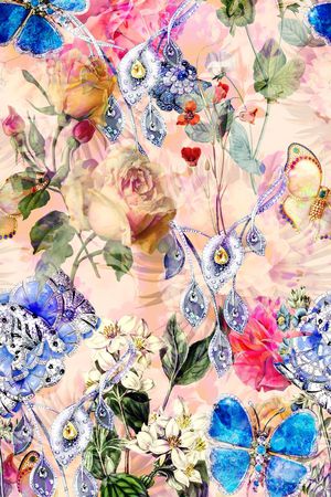 花卉印花华亿平台图片