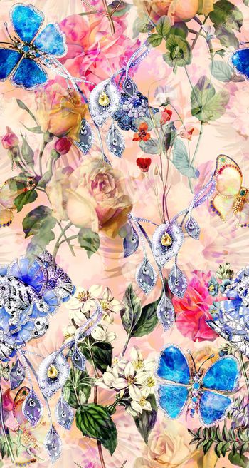 花卉印花华亿平台图片