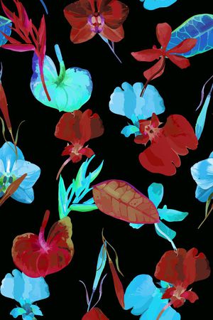 花卉印花华亿平台图片