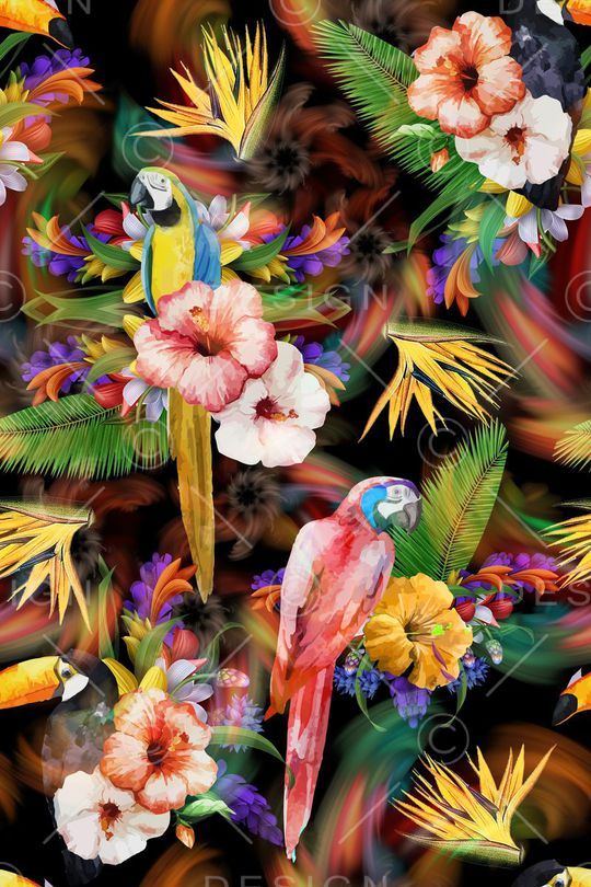 热带风印花华亿平台图片