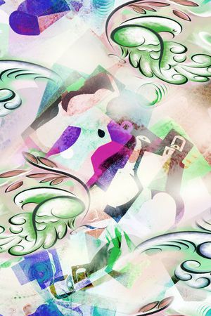 色彩几何印花华亿平台图片