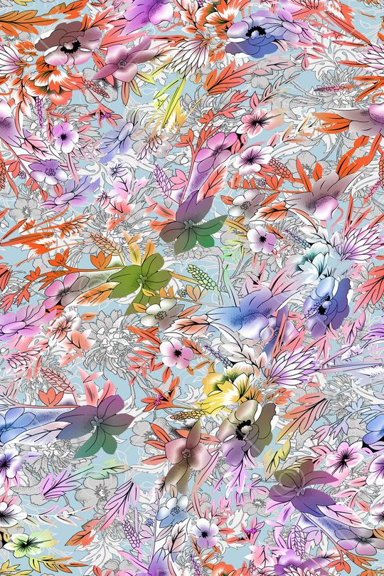 手绘印花华亿平台图片