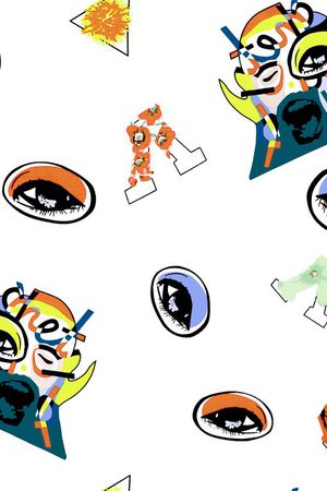 眼睛印花华亿平台图片