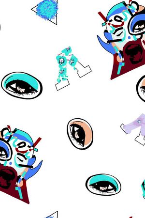 眼睛印花华亿平台图片