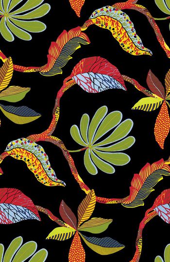 685402-多彩手绘植物叶子2