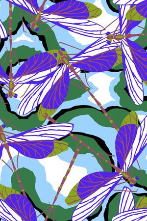 卡通蜻蜓印花华亿平台图片