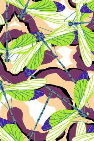 卡通蜻蜓印花华亿平台图片