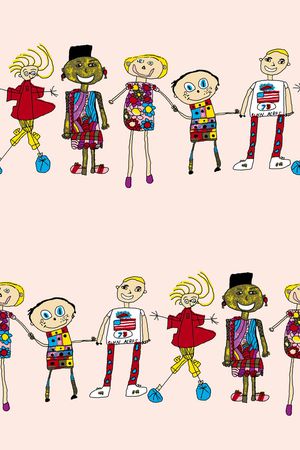 卡通人印花华亿平台图片