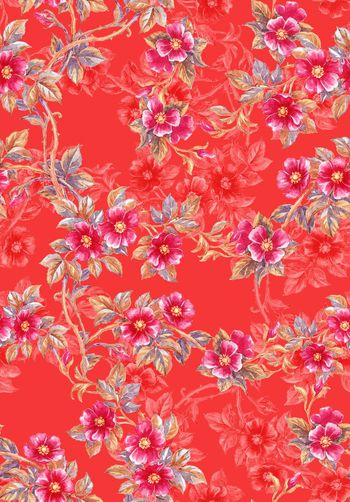 花朵印花华亿平台图片