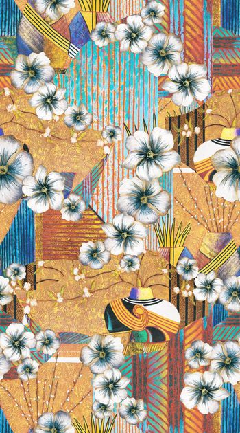 复古印花华亿平台图片