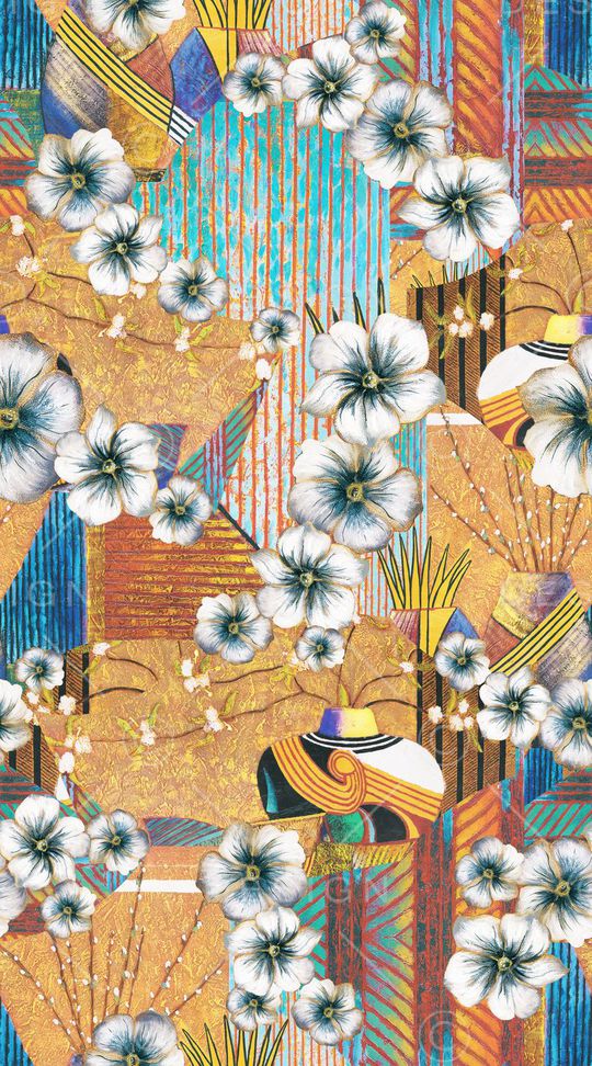 复古印花华亿平台图片