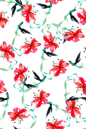 花卉印花华亿平台图片