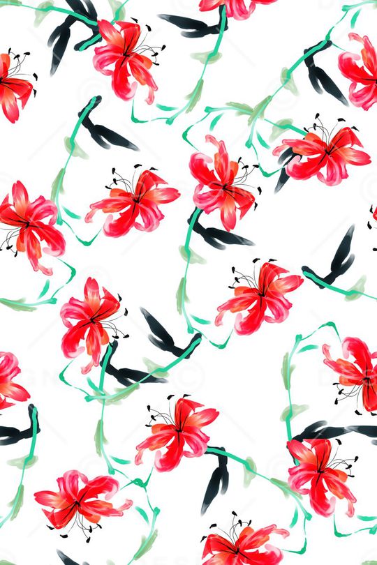 花卉印花华亿平台图片