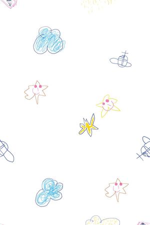 手绘线条印花华亿平台图片