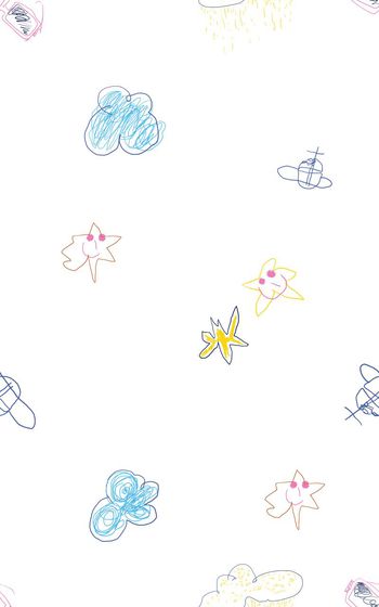 手绘线条印花华亿平台图片