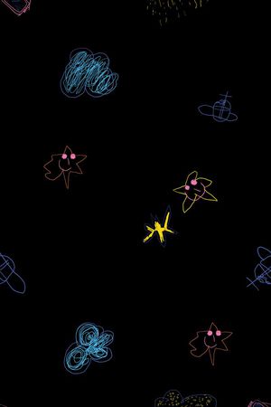 手绘线条印花华亿平台图片