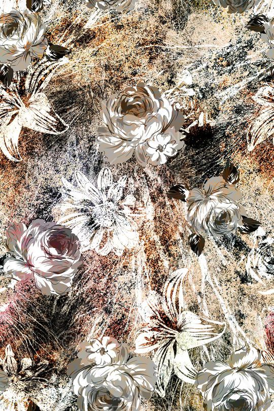 花卉印花华亿平台图片