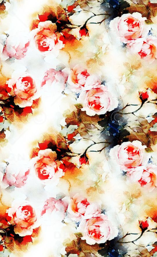 牡丹花卉印花华亿平台图片