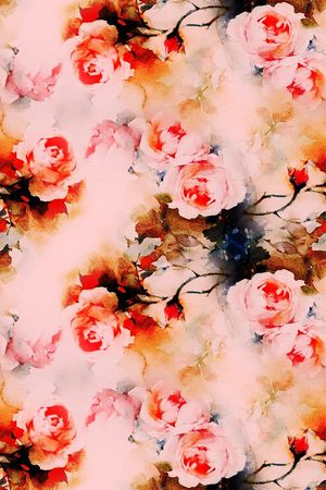 牡丹花卉印花华亿平台图片