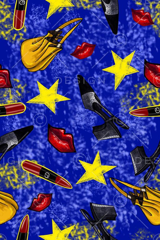 高跟鞋印花华亿平台图片