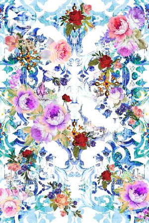 花卉印花华亿平台图片