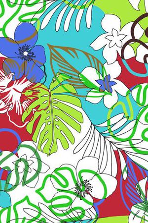 沙滩花印花华亿平台图片