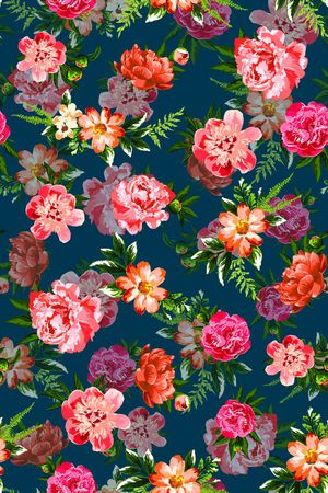 花卉印花华亿平台图片