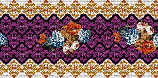 欧美宫廷风印花华亿平台图片