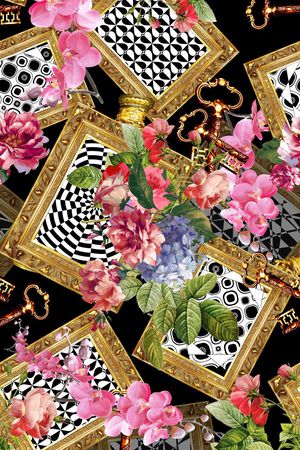 几何印花华亿平台图片