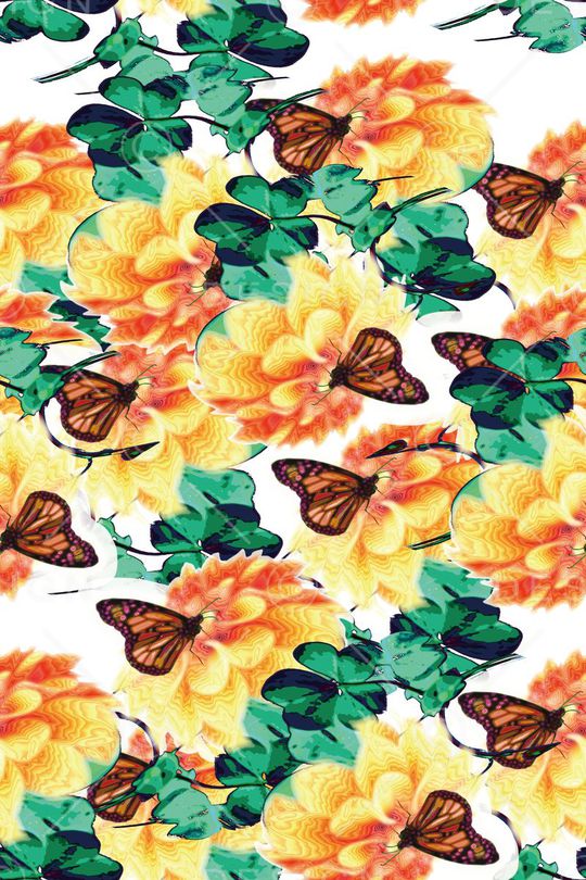 花卉印花华亿平台图片