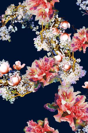 深色底印花华亿平台图片