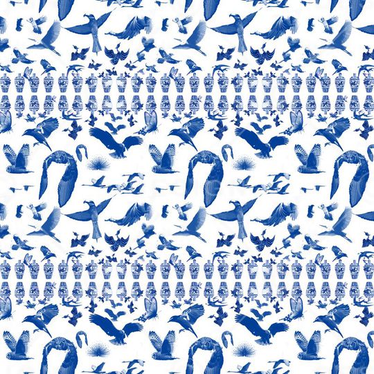 青花瓷印花华亿平台图片