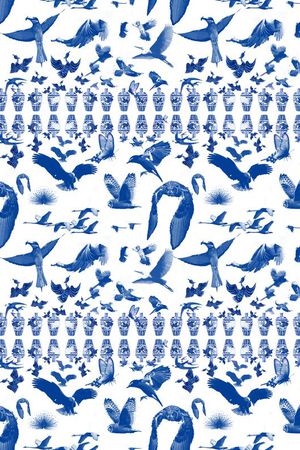 青花瓷印花华亿平台图片