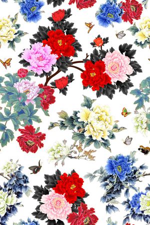 蝴蝶印花华亿平台图片