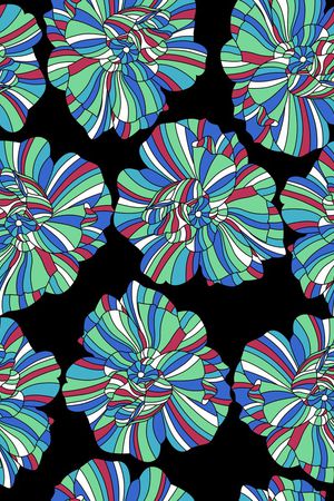 几何花卉印花华亿平台图片