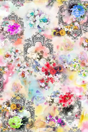 花卉印花华亿平台图片