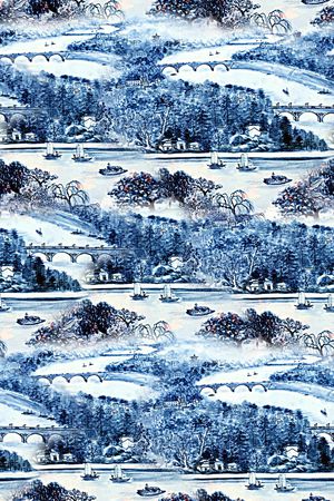 时尚潮流手绘女装旗袍中国风印花印花华亿平台图片