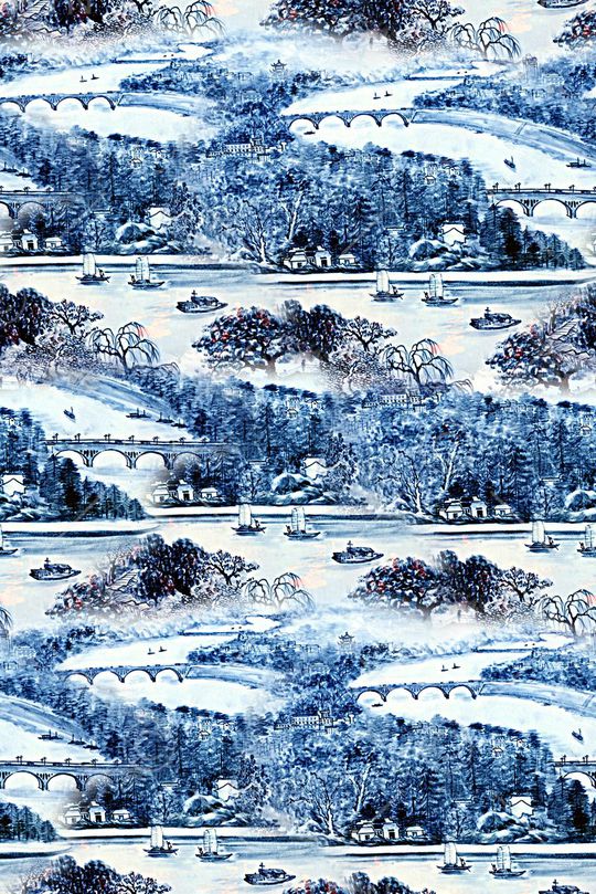 时尚潮流手绘女装旗袍中国风印花印花华亿平台图片