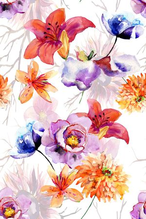 兰花印花华亿平台图片