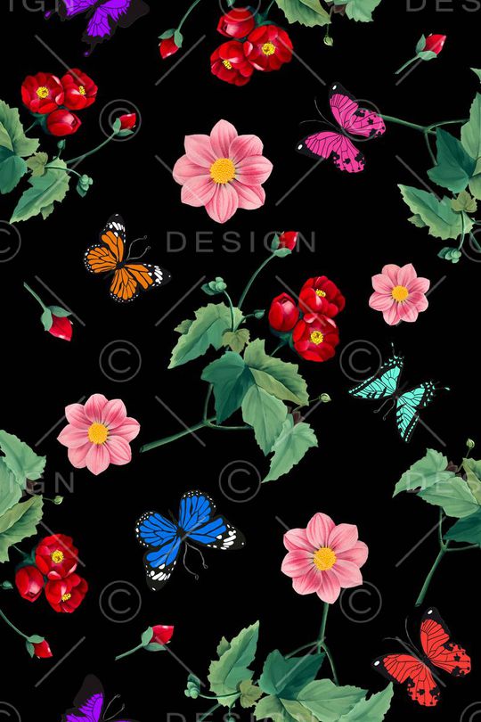 花卉印花华亿平台图片