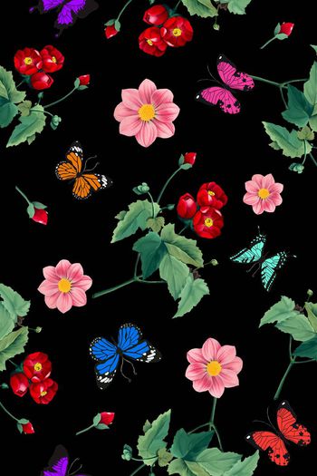 花卉印花华亿平台图片