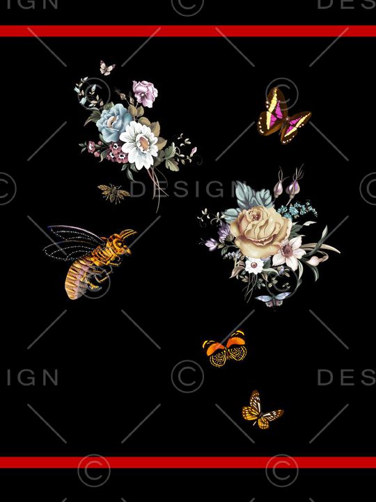 蜜蜂印花华亿平台图片