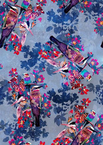 大牌时尚花卉印花华亿平台图片